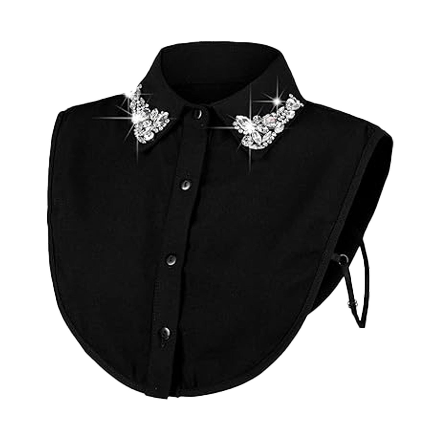 Christmas Plaid Rhinestone Fake Collar
