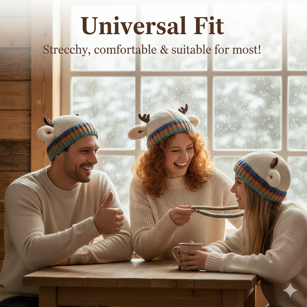 Reindeer Plush Warm Hat