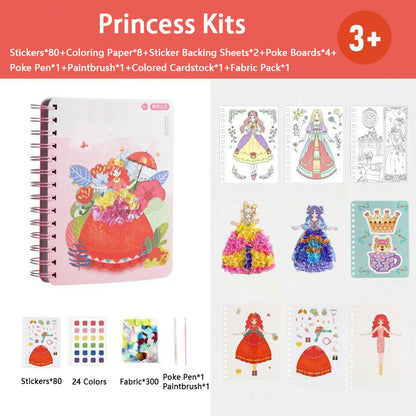 3 in 1 Poke Princess Dress Art Craft Kits for Kids