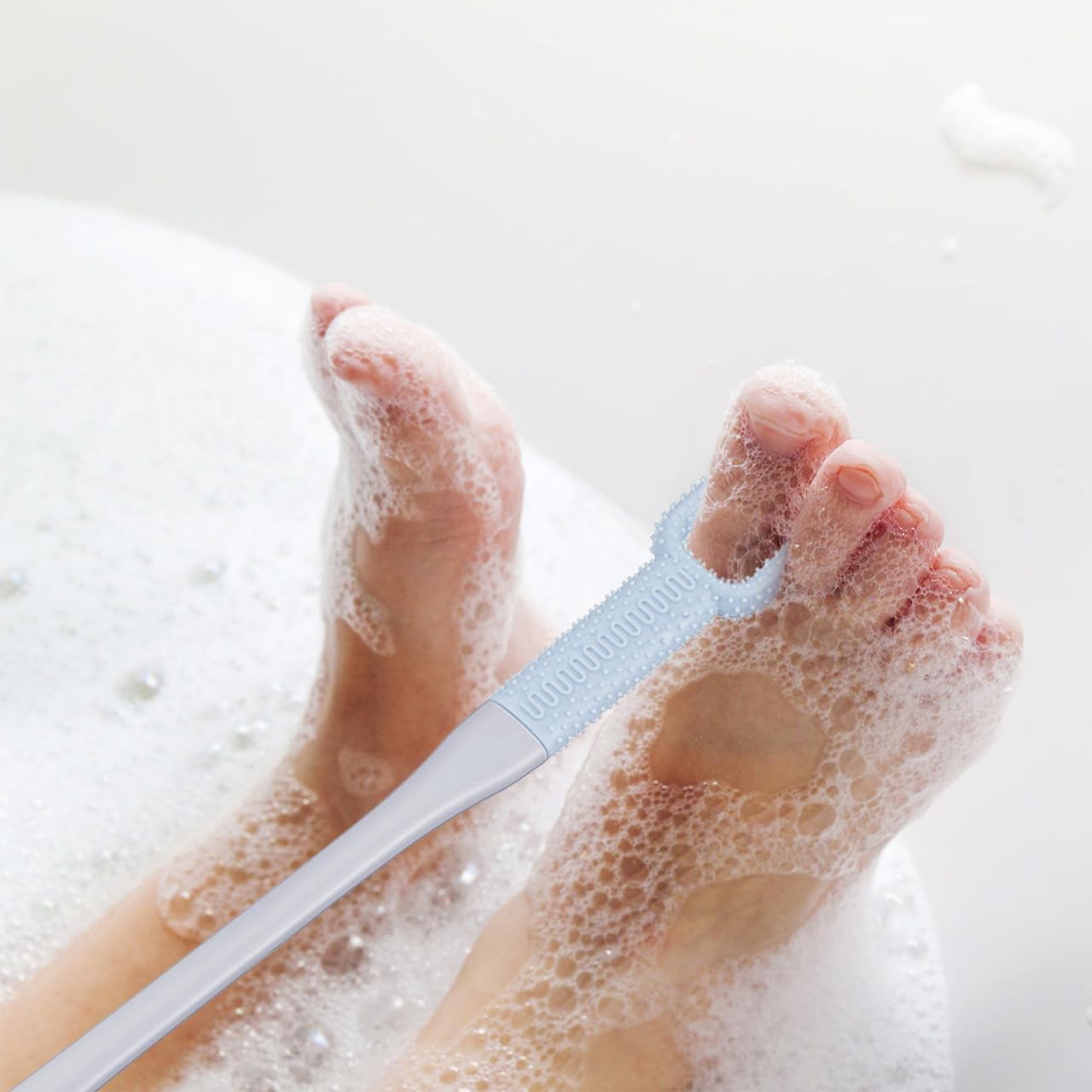 Long Handled Silicone Toe Cleaning Brush Set