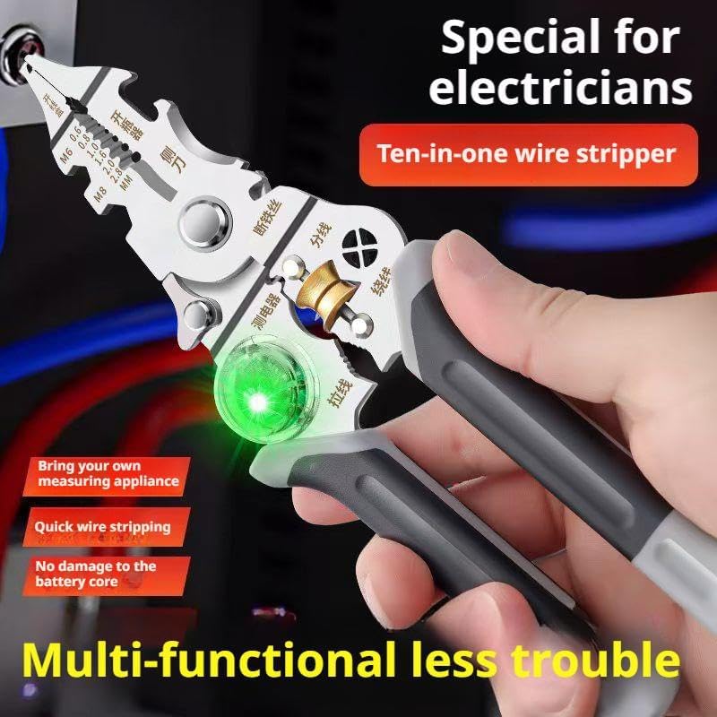 Multi-Function Wire Stripper with Voltage Tester