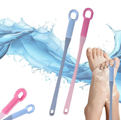 Long Handled Silicone Toe Cleaning Brush Set
