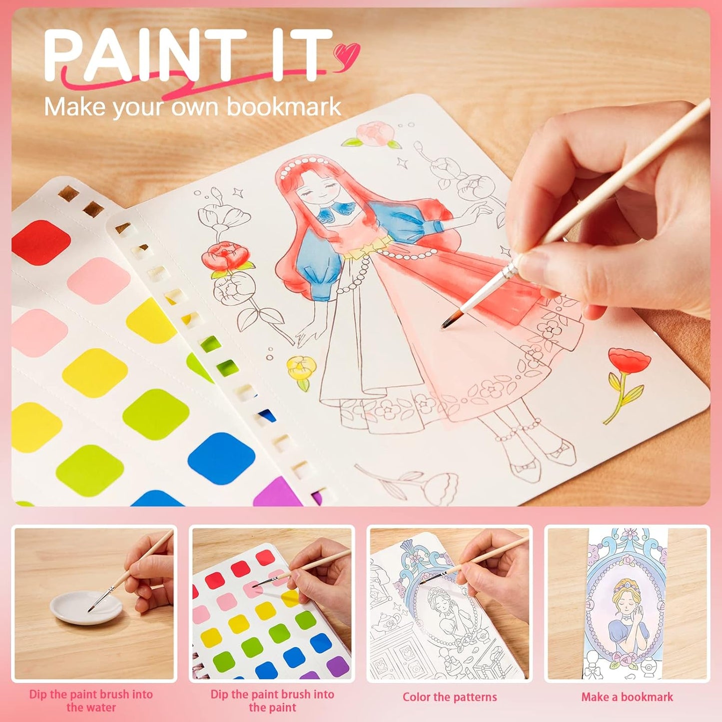 3 in 1 Poke Princess Dress Art Craft Kits for Kids