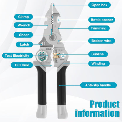 Multi-Function Wire Stripper with Voltage Tester