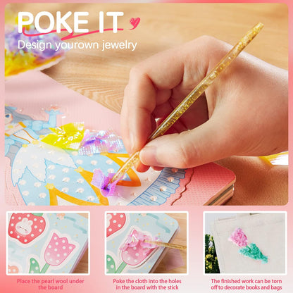 3 in 1 Poke Princess Dress Art Craft Kits for Kids