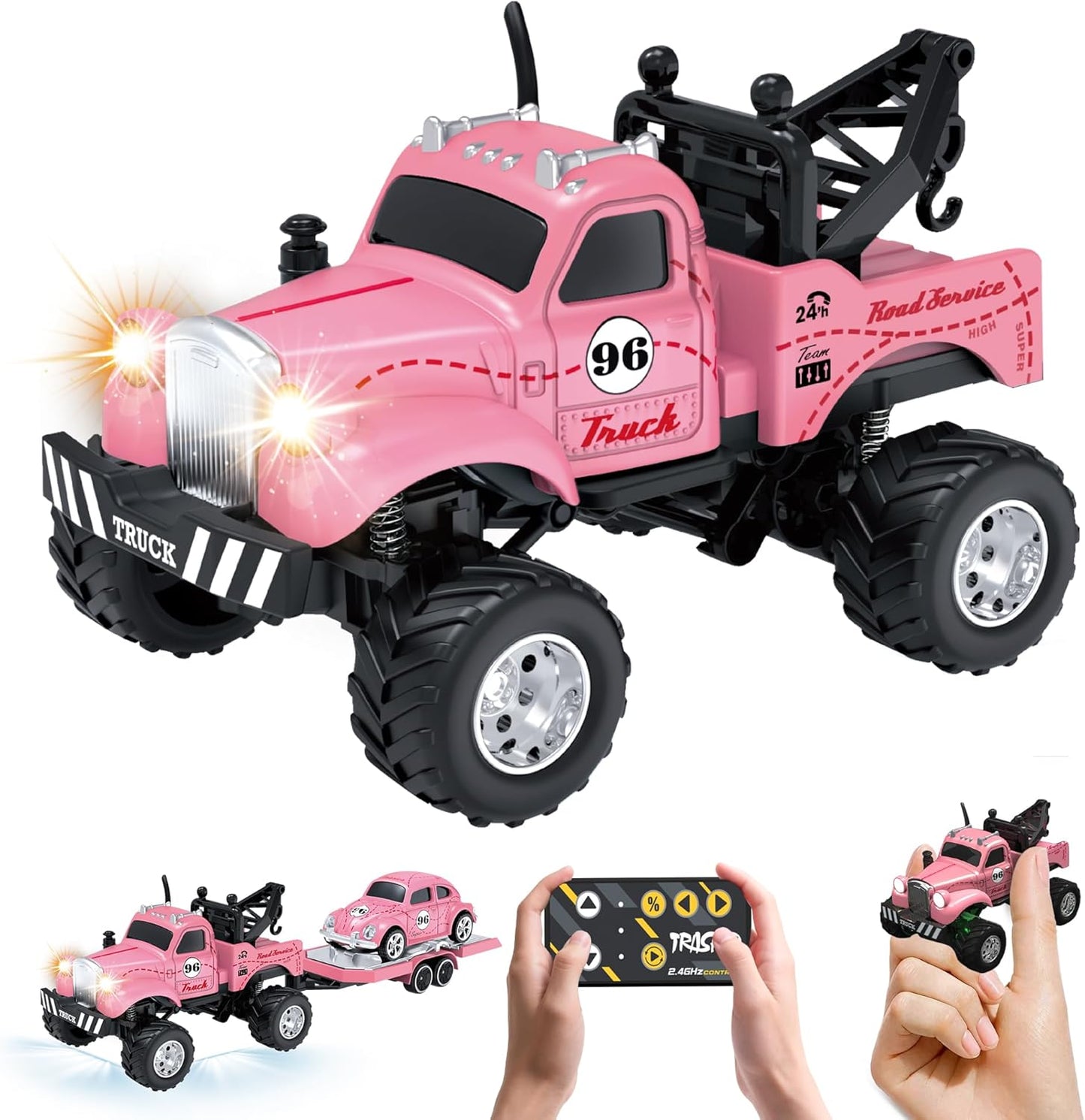 Mini Alloy Truck RC Car with LED Lights