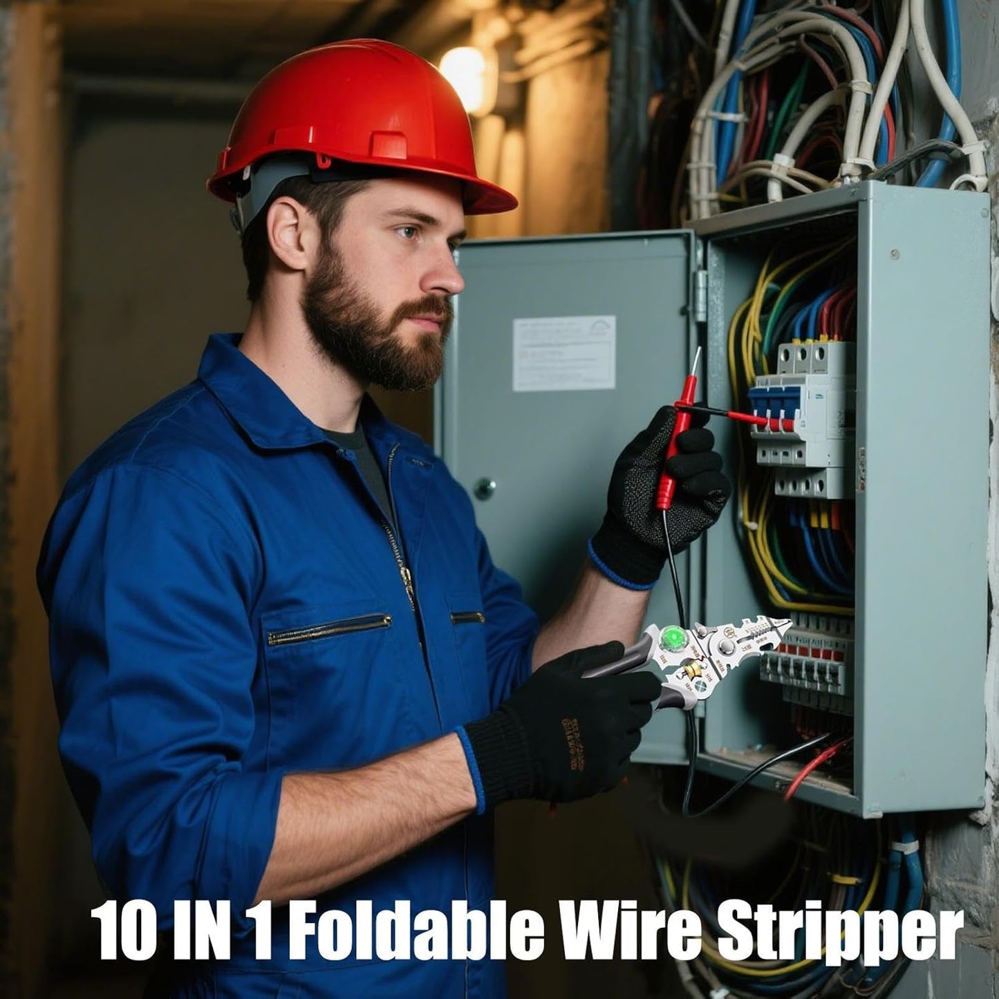 Multi-Function Wire Stripper with Voltage Tester