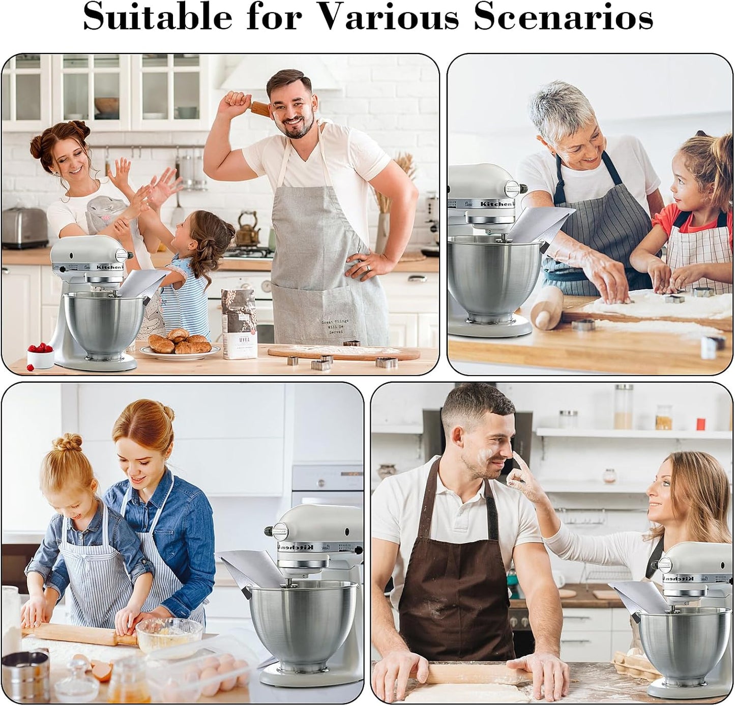 Universal Stainless Steel Stand Mixer Pouring Chute