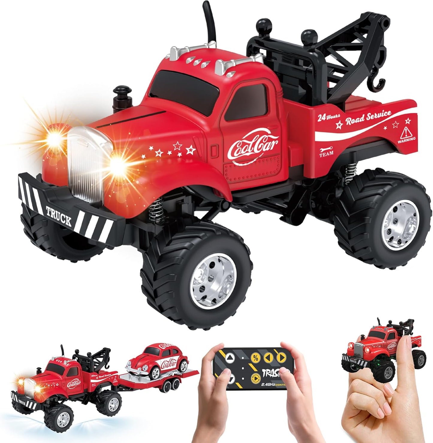 Mini Alloy Truck RC Car with LED Lights