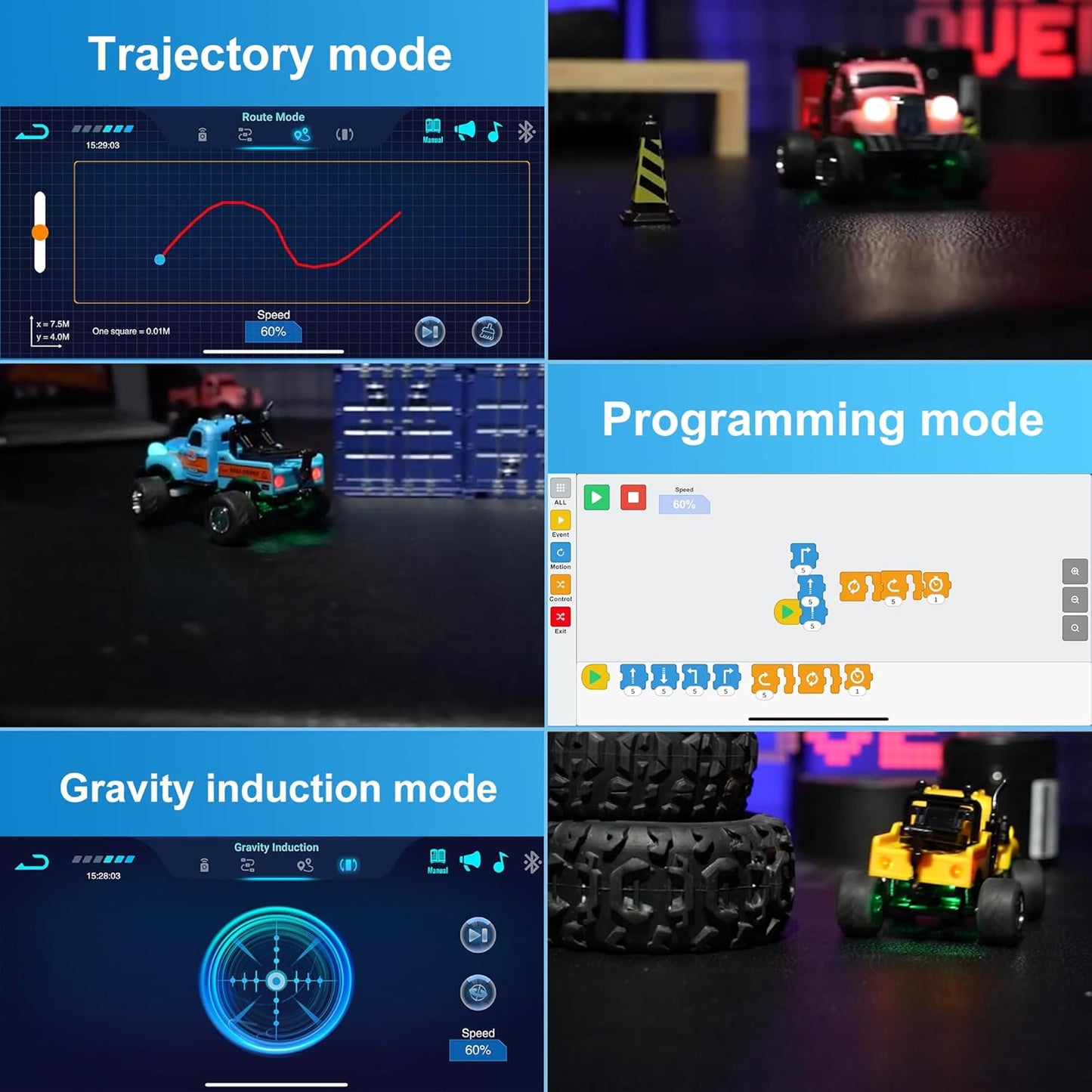 Mini Alloy Truck RC Car with LED Lights