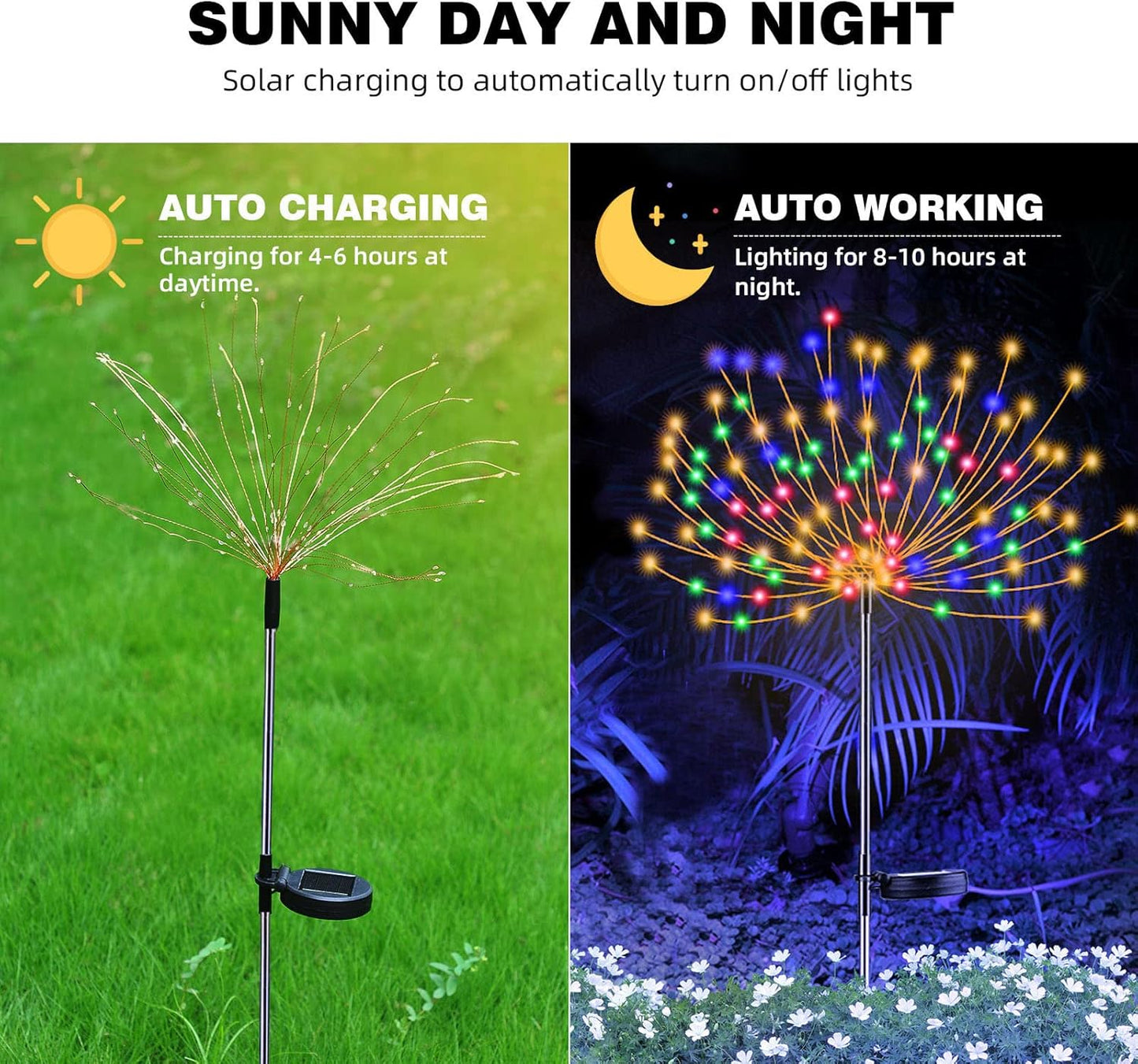 Outdoor Garden Waterproof Solar Firework Lights