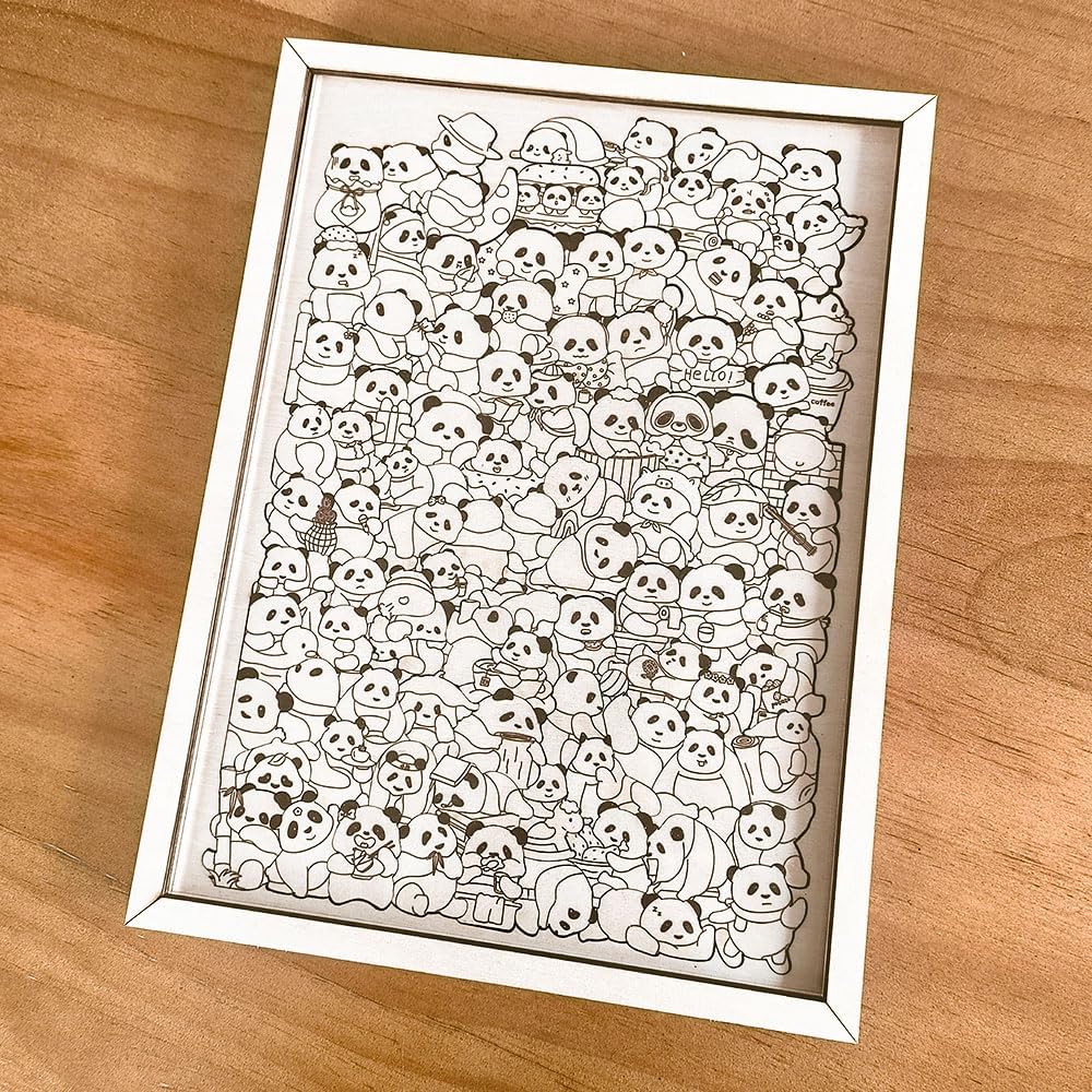 100-Piece Wooden Panda-Shaped Puzzle