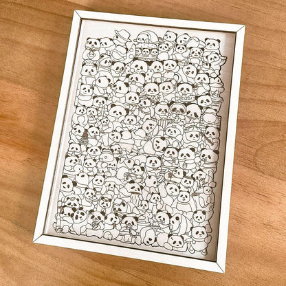 100-Piece Wooden Panda-Shaped Puzzle