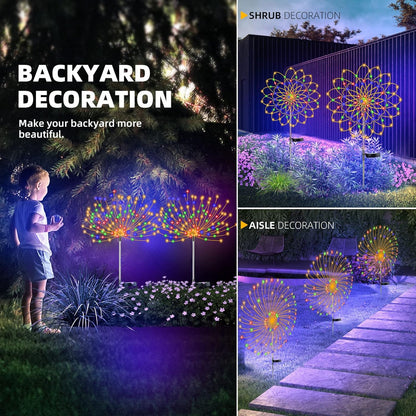Outdoor Garden Waterproof Solar Firework Lights