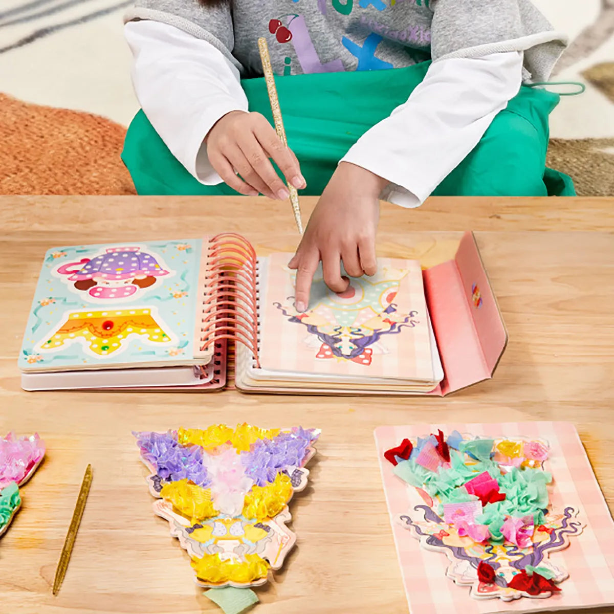 3 in 1 Poke Princess Dress Art Craft Kits for Kids