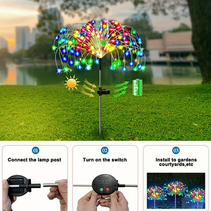 Outdoor Garden Waterproof Solar Firework Lights