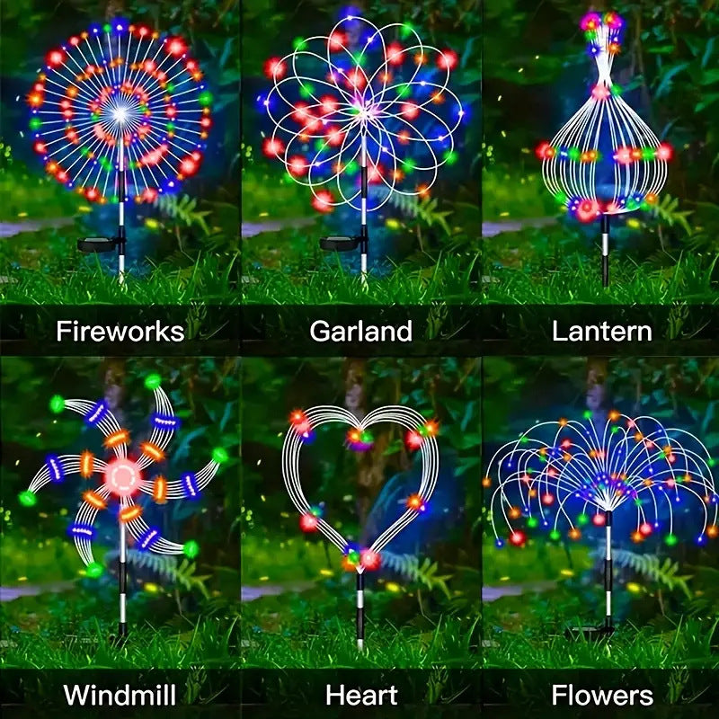 Outdoor Garden Waterproof Solar Firework Lights