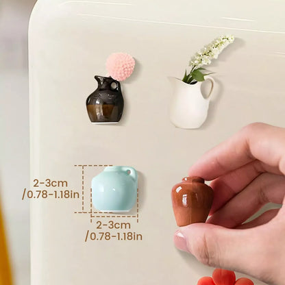 Mini Plant Vase Magnets for Fridge