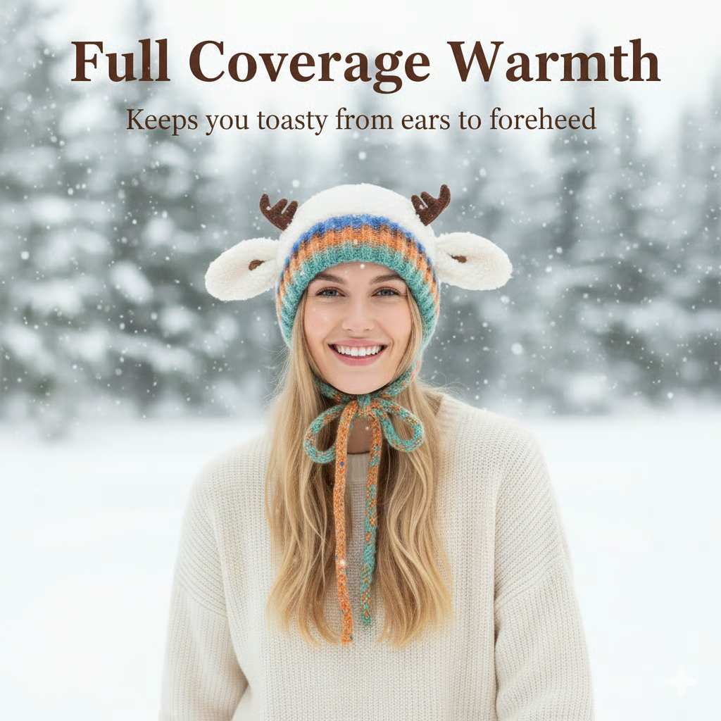 Reindeer Plush Warm Hat