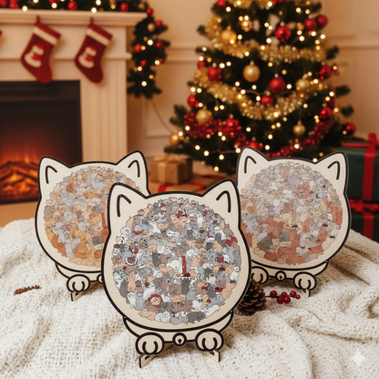 135-Piece Wooden Cat-Shaped Puzzle (Buy 2 Free Shipping)