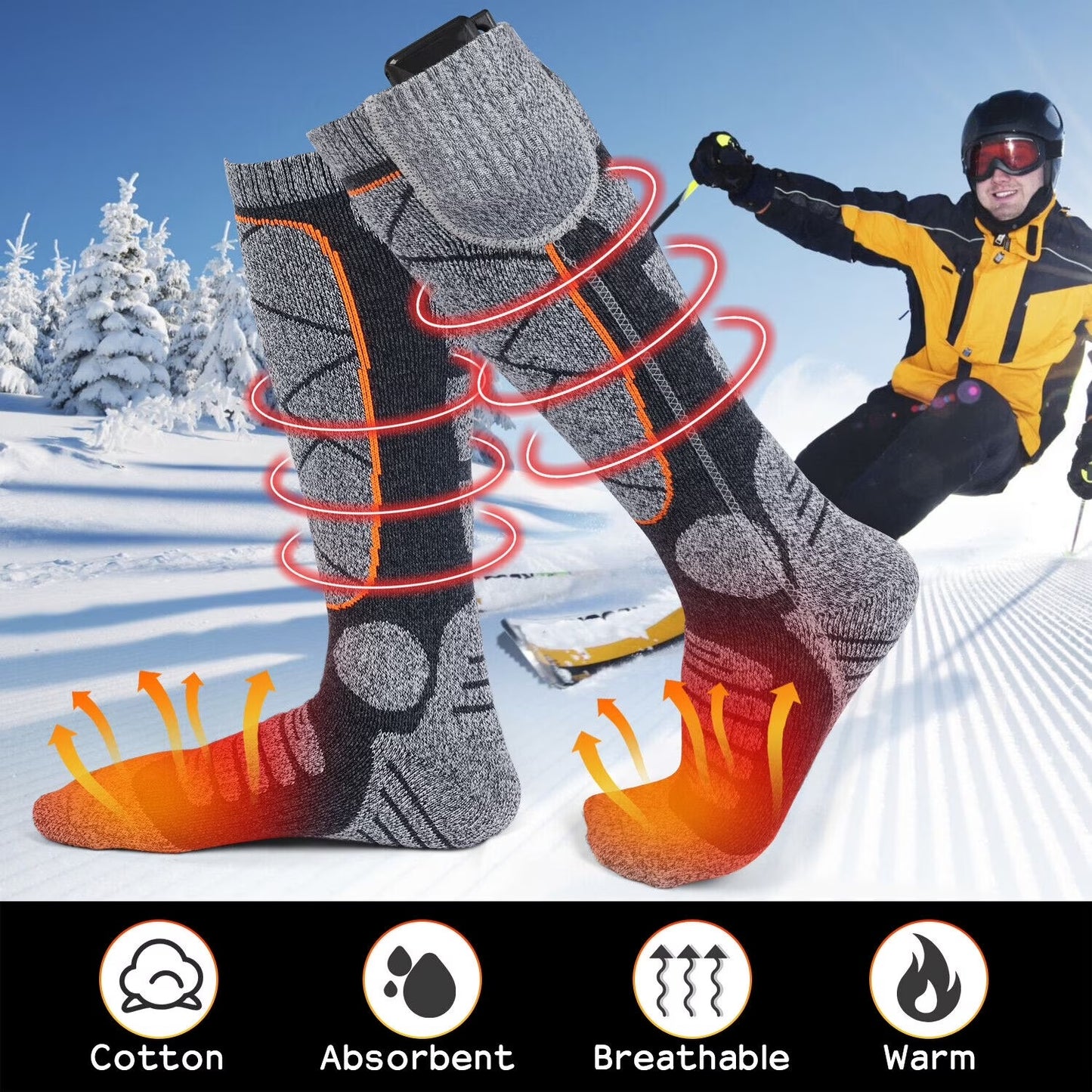 Unisex Rechargeable Heated Warm Socks