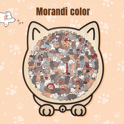 135-Piece Wooden Cat-Shaped Puzzle (Buy 2 Free Shipping)