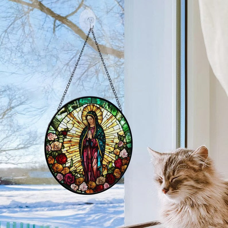 Our Lady of Guadalupe Stained Glass Suncatcher