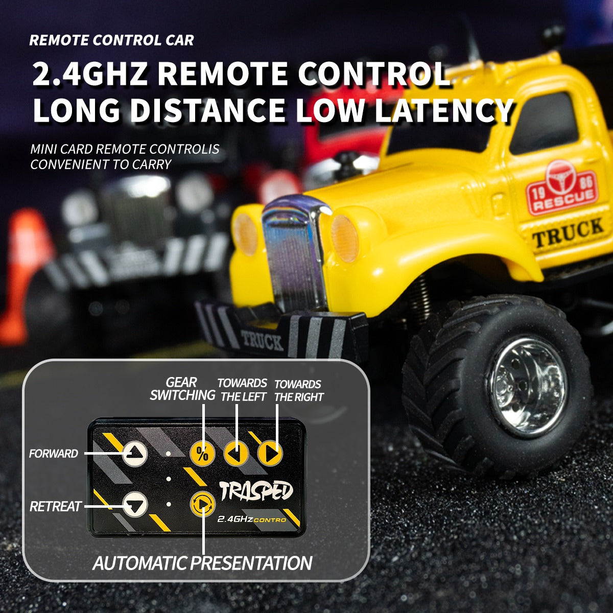 Mini Alloy Truck RC Car with LED Lights