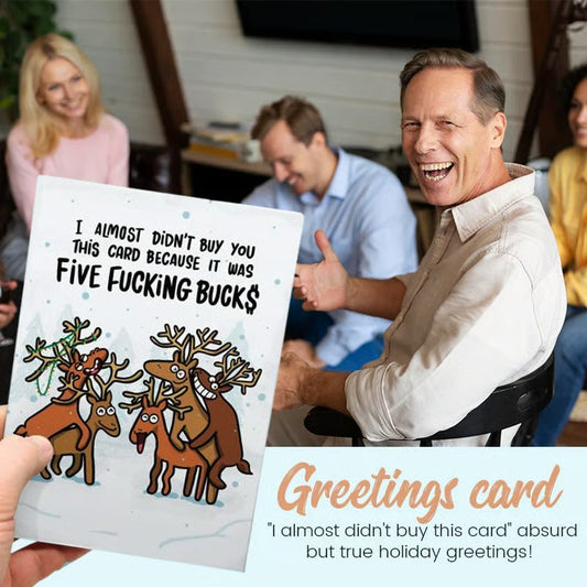 Funny Reindeer Holiday Greeting Card