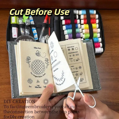 Portable All-Scenario Embroidery Stitch Book + Professional Sewing Kit