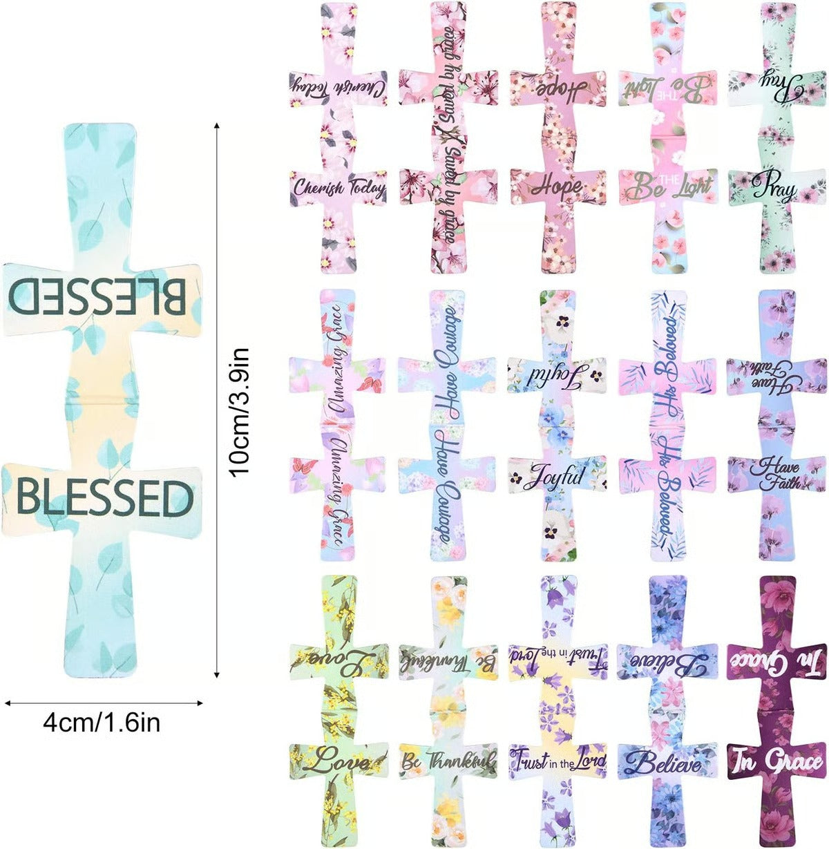 16 Pcs Magnetic Cross Bookmarks Gifts for Bible Study, Readers, Teachers, Students