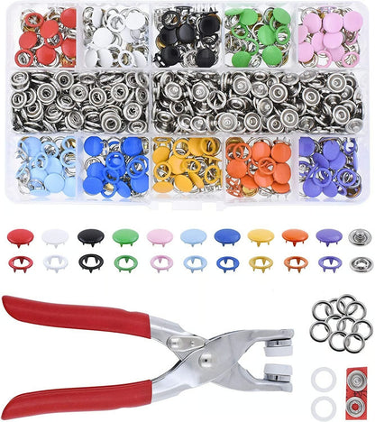 Metal Snaps Buttons With Fastener Pliers Press Tool Kit