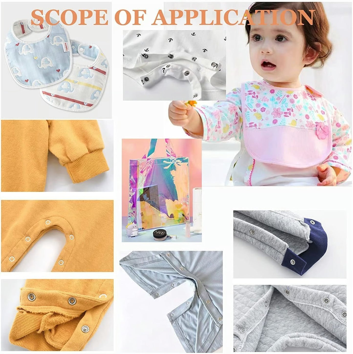 Metal Snaps Buttons With Fastener Pliers Press Tool Kit