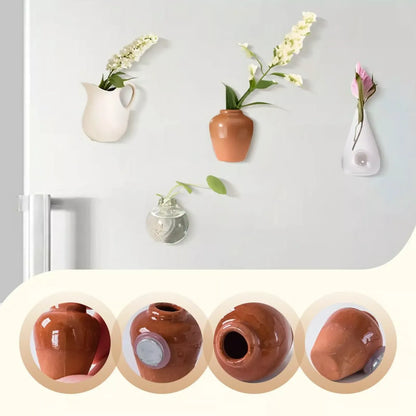 Mini Plant Vase Magnets for Fridge