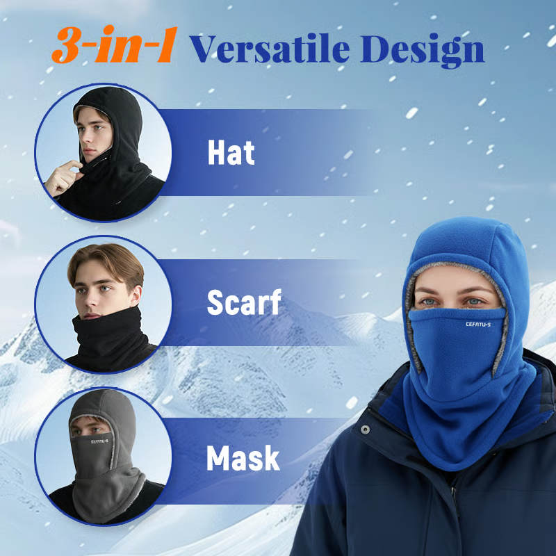 3-in-1 Balaclava Face Ski Mask