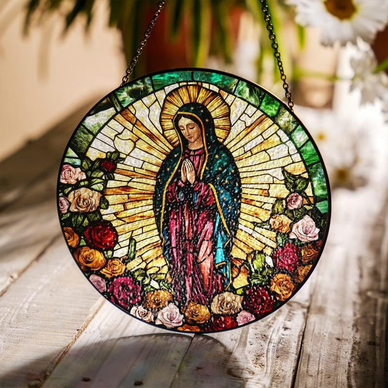 Our Lady of Guadalupe Stained Glass Suncatcher