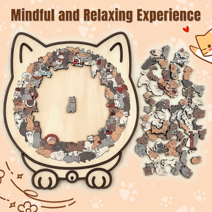 135-Piece Wooden Cat-Shaped Puzzle (Buy 2 Free Shipping)
